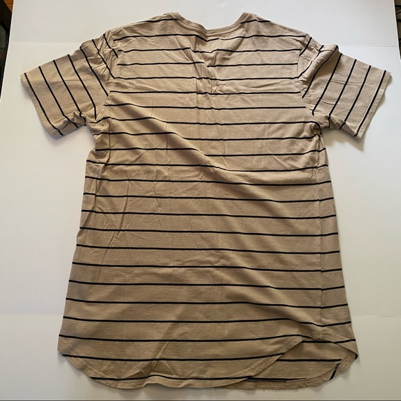 SOLD PacSun Scallop Tee Tan w/ Black Stripes - Picture 6 of 6